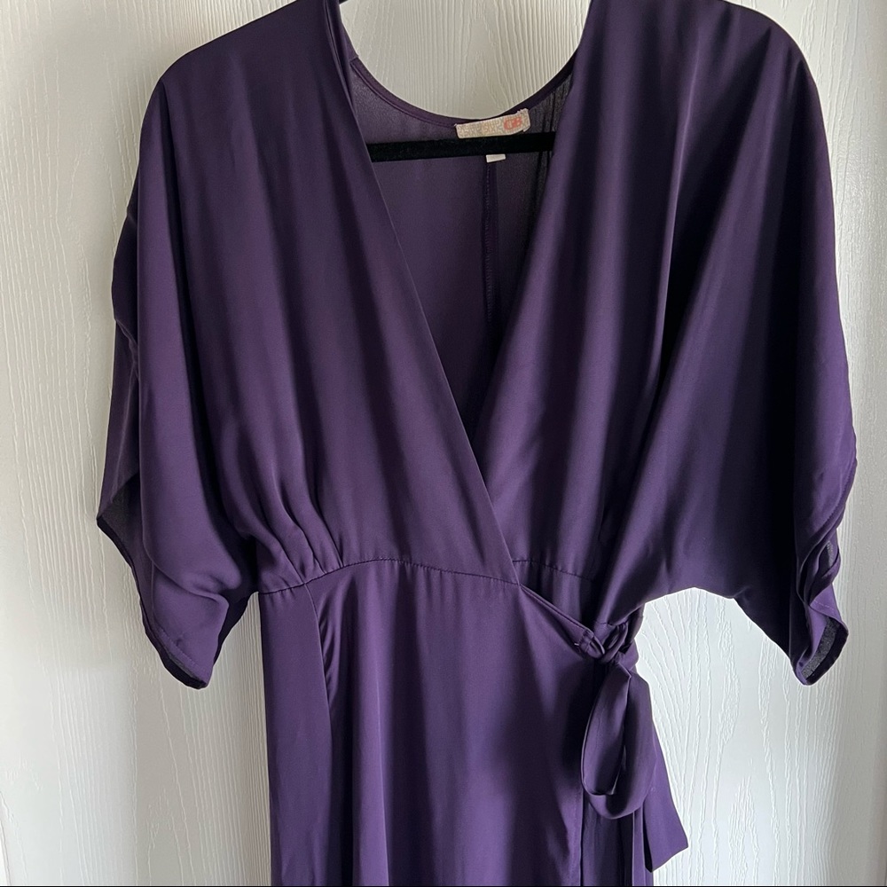 Gianni Bini Purple Maxi Wrap Dress